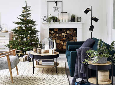 Vánoční interiéry ve skandinávském stylu