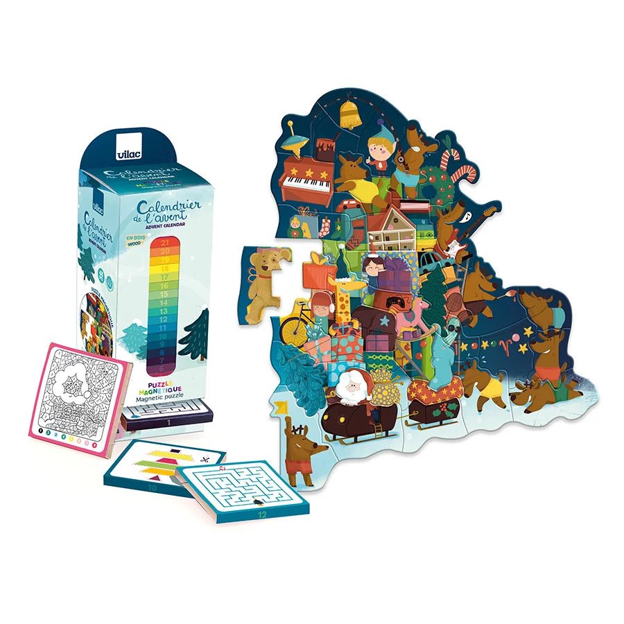 Vilac Adventní kalendář — Magnetické puzzle