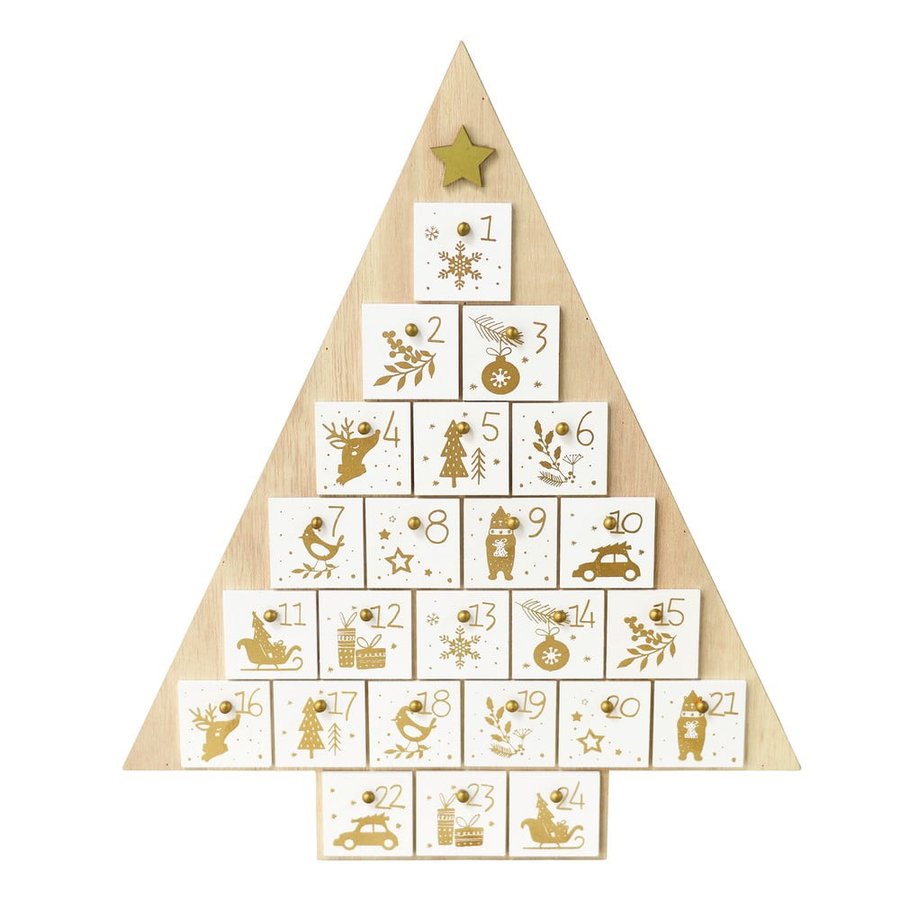 Adventní kalendář Christmas Tree dřevěný — Rex London