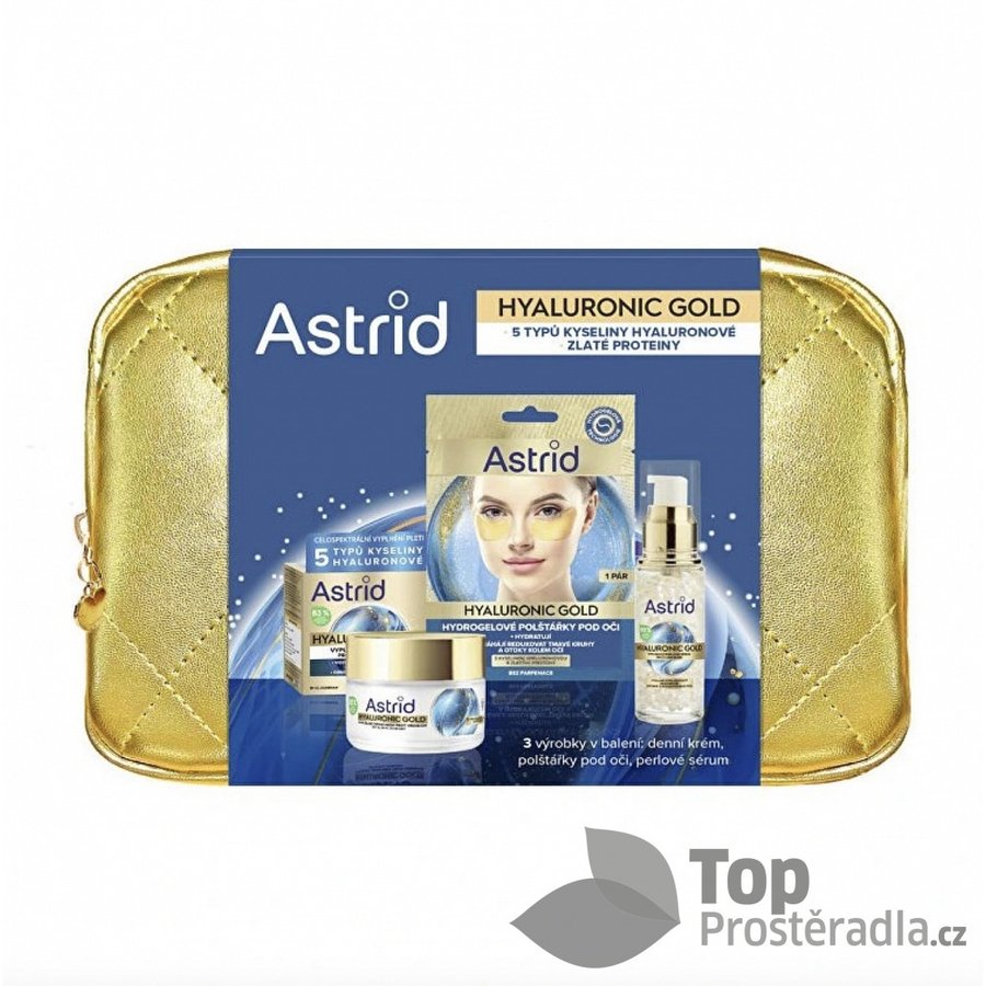 Astrid HYALURONIC GOLD — dárková sada v kosmetické tašce