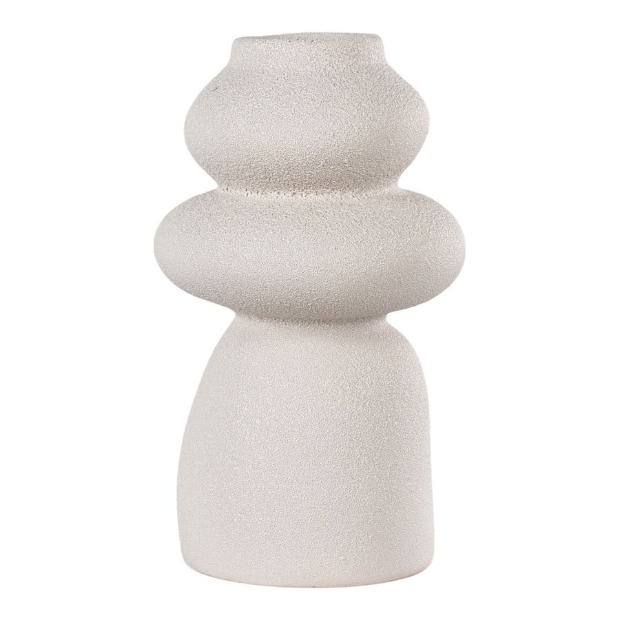Krémová váza z kameniny (výška 26,5 cm) — House Nordic