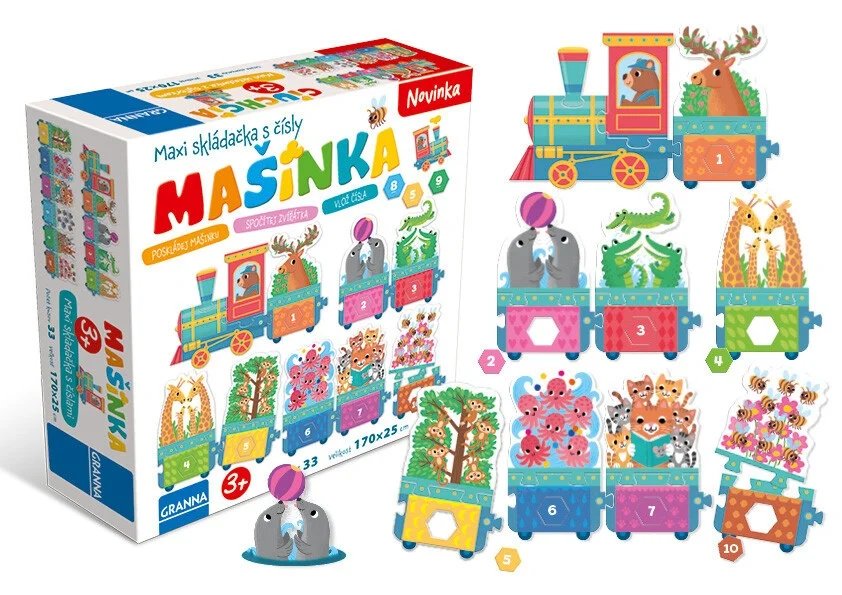 Granna puzzle — Mašinka, 33 dílků