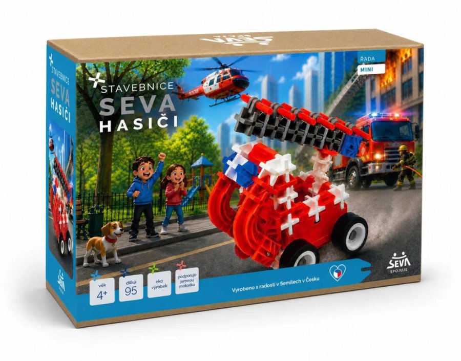 Seva stavebnice — řada Mini: Hasiči, 95 ks