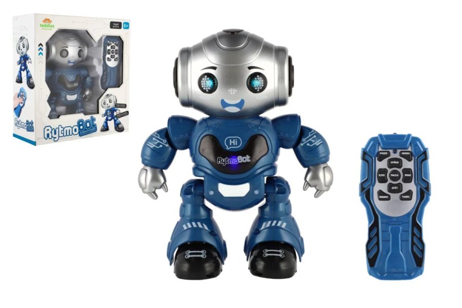 Teddies RC robot Rytmobot na infra ovládání, 20 cm, se světlem a zvukem