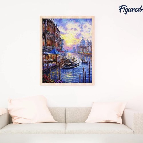 Malování podle čísel — BENÁTKY GRAND KANÁL, na rámu 40 × 50 cm
