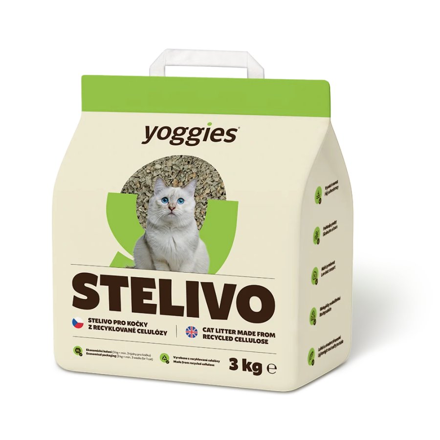 Yoggies Ekologické stelivo pro kočky 3 kg