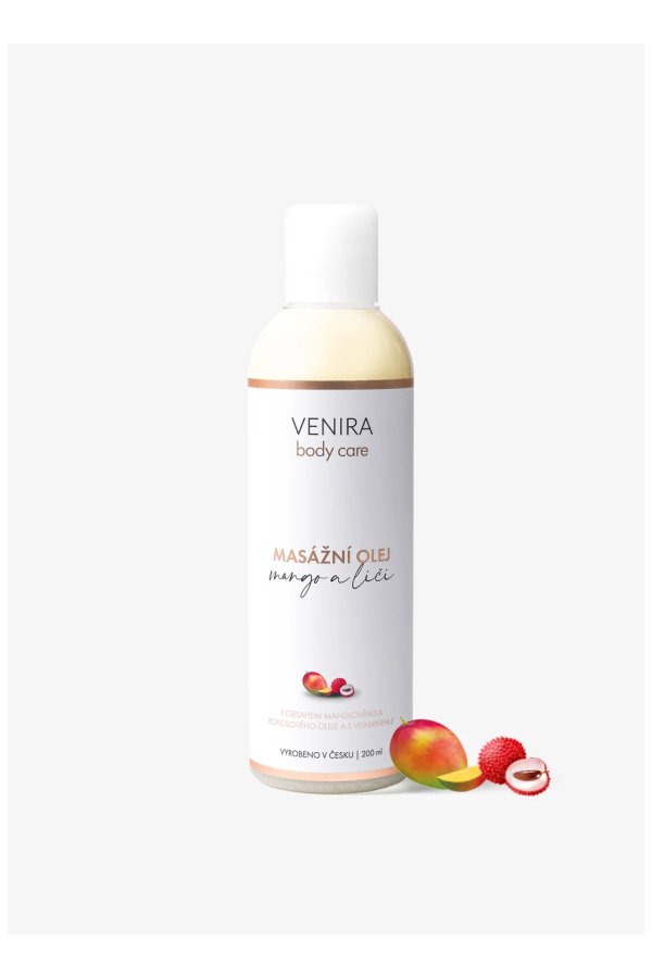 VENIRA masážní olej, mango a liči, 200 ml