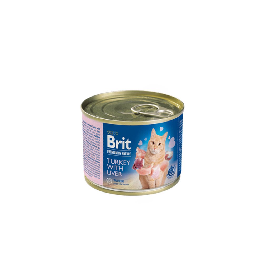 Brit Premium by Nature Cat Turkey with Liver 200 g