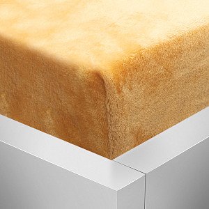 OBOUSTRANNÉ Mikroplyšové prostěradlo DELUXE 90x200 - Žluto-oranžová