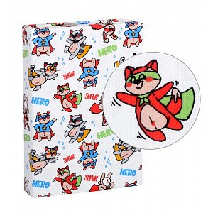 Prostěradlo jersey s elastanem 90x200 Superhrdina liška, mýval, kočka