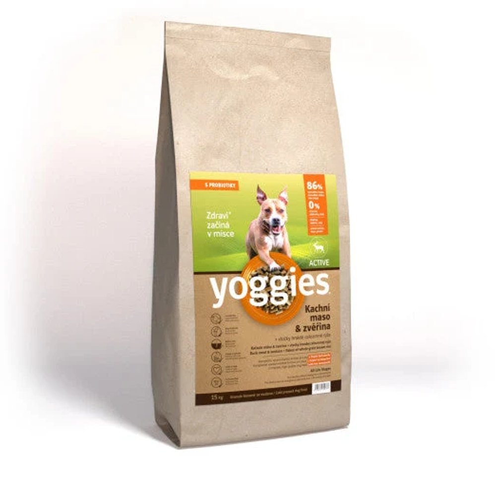 Yoggies granule Active Kachní & zvěřina 15 kg