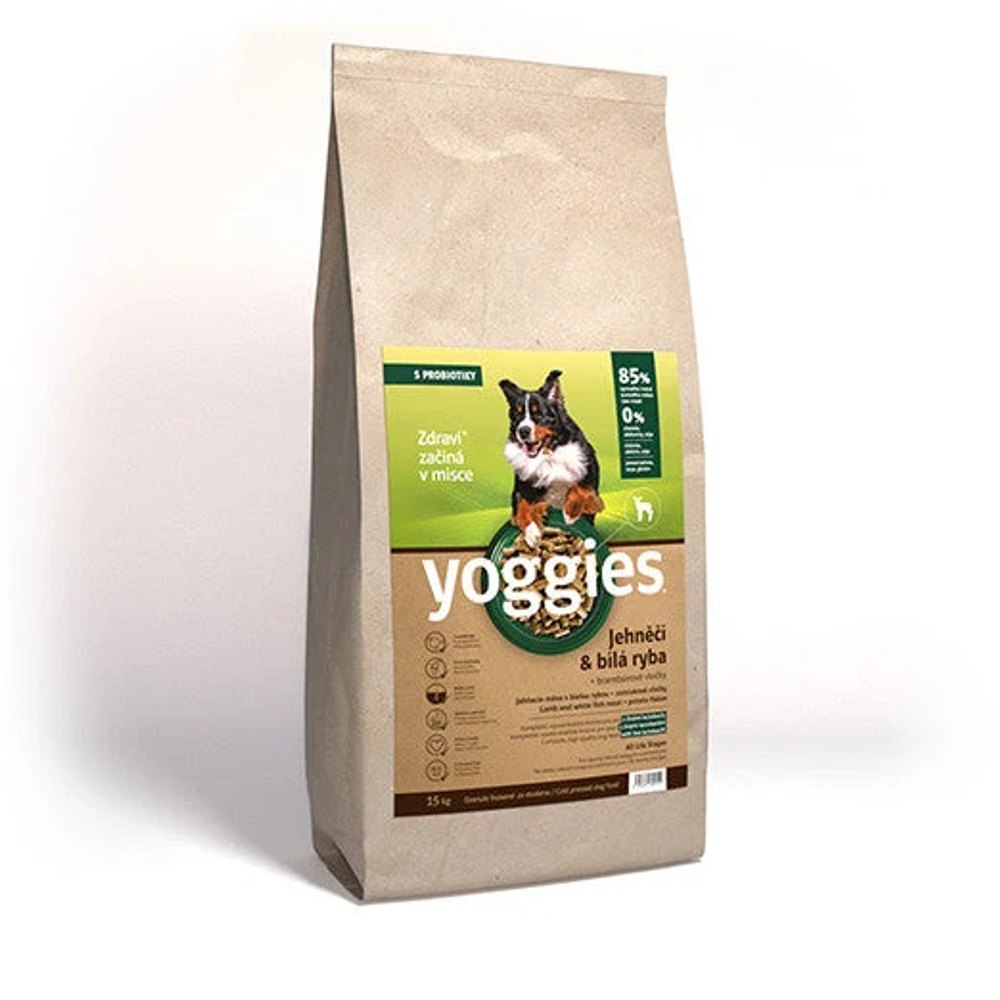 Yoggies granule Jehněčí & Bílá ryba 15 kg
