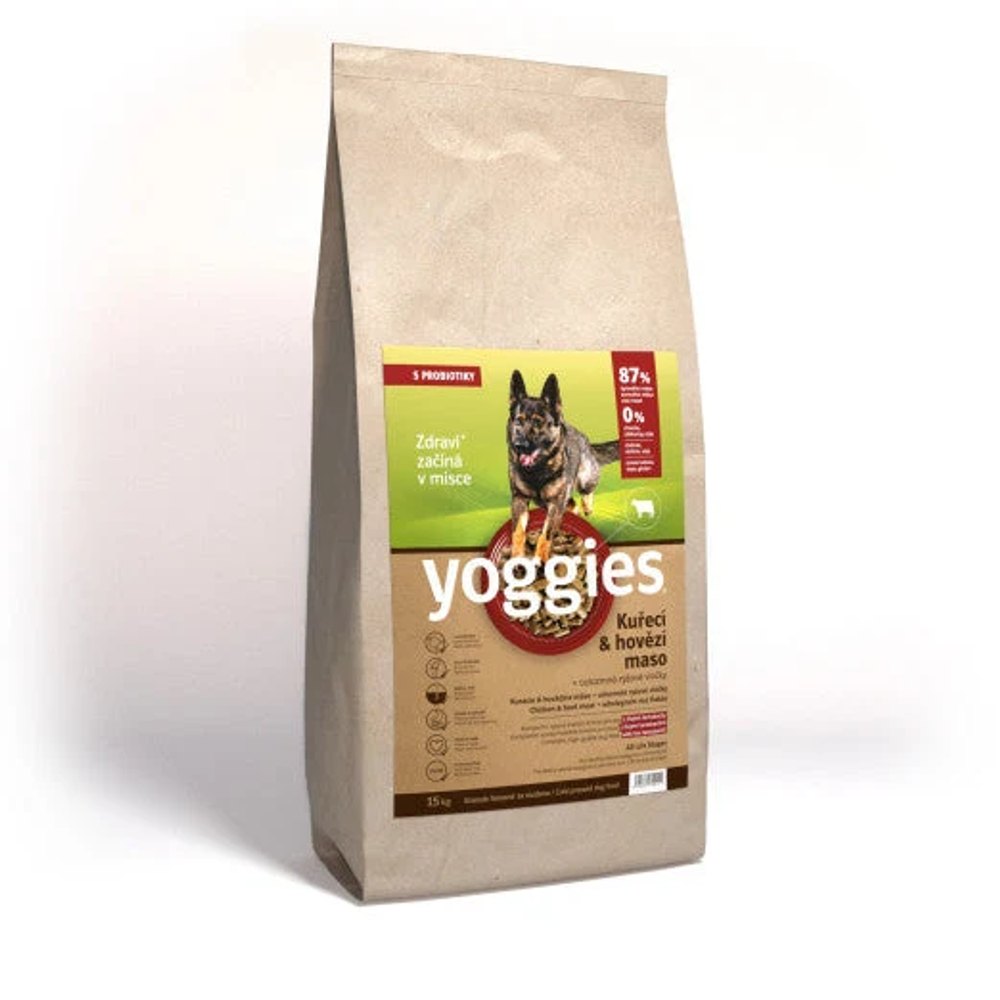 Yoggies granule Kuřecí & Hovězí 15 kg