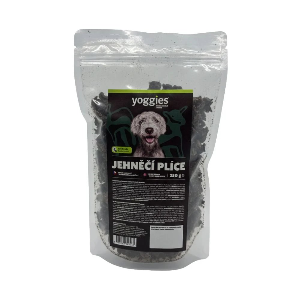 Yoggies Sušené jehněčí plíce kostičky 250 g